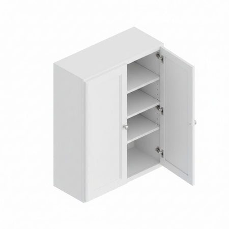JWQ 42" Tall Double Door Wall Cabinet - 24" to 36" Wide Premium Storage - JWQ-W2442-CW - Quality Home Distribution