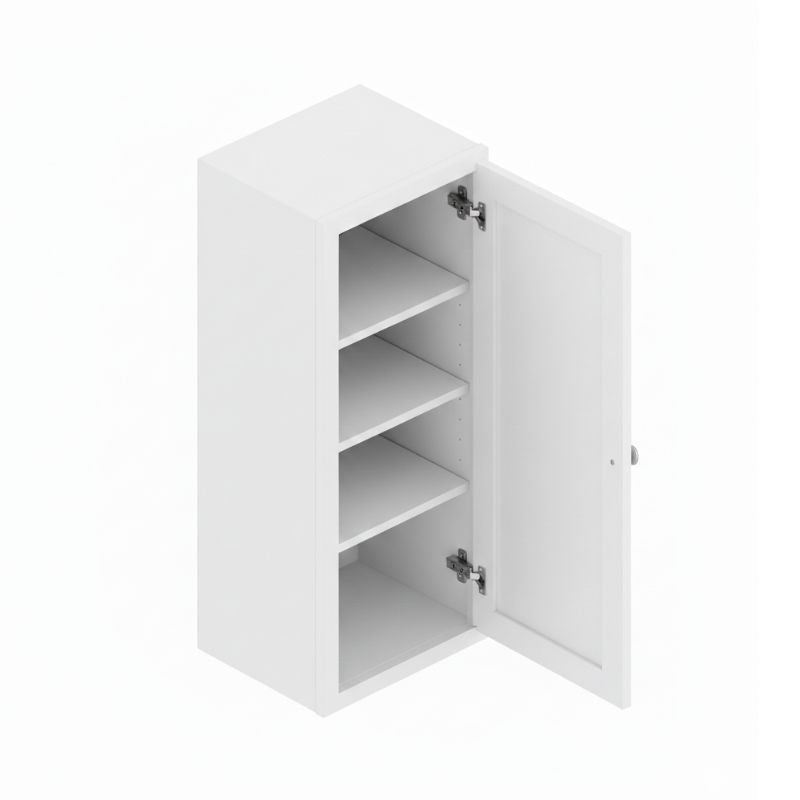 JWQ 42" Tall Single Door Wall Cabinet - 9" to 21" Wide Premium Storage - JWQ-W0942-CW - Quality Home Distribution