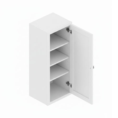JWQ 42" Tall Single Door Wall Cabinet - 9" to 21" Wide Premium Storage - JWQ-W0942-CW - Quality Home Distribution