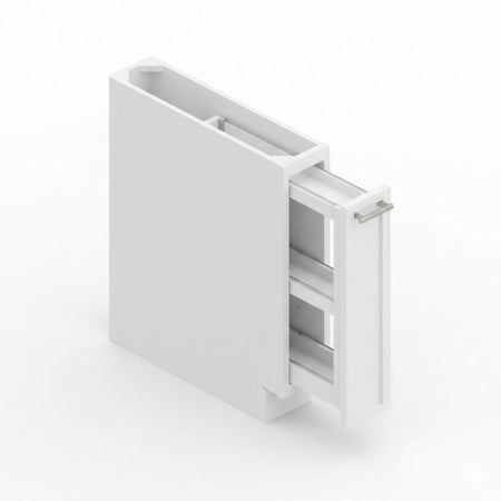 JWQ Base Spice Pullout Cabinet - Slim Organizer - 6" & 9" Widths - JWQ-SP06-CW - Quality Home Distribution