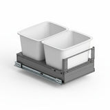 JWQ Double Waste Basket Pullout Kit - Includes Two Bins - JWQ-WBP18 - Quality Home Distribution