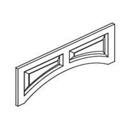 JWQ Raised Panel Decorative Valance - 12" Bridge Accent - Multiple Finishes - JWQ-RPV42-CW - Quality Home Distribution