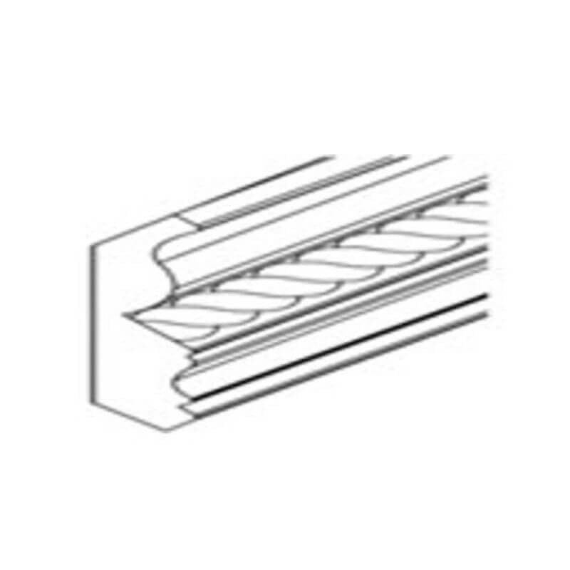 JWQ Rope Crown Molding - 96" Ornate Decorative Trim - JWQ-CMR8 4-1/4-LB - Quality Home Distribution