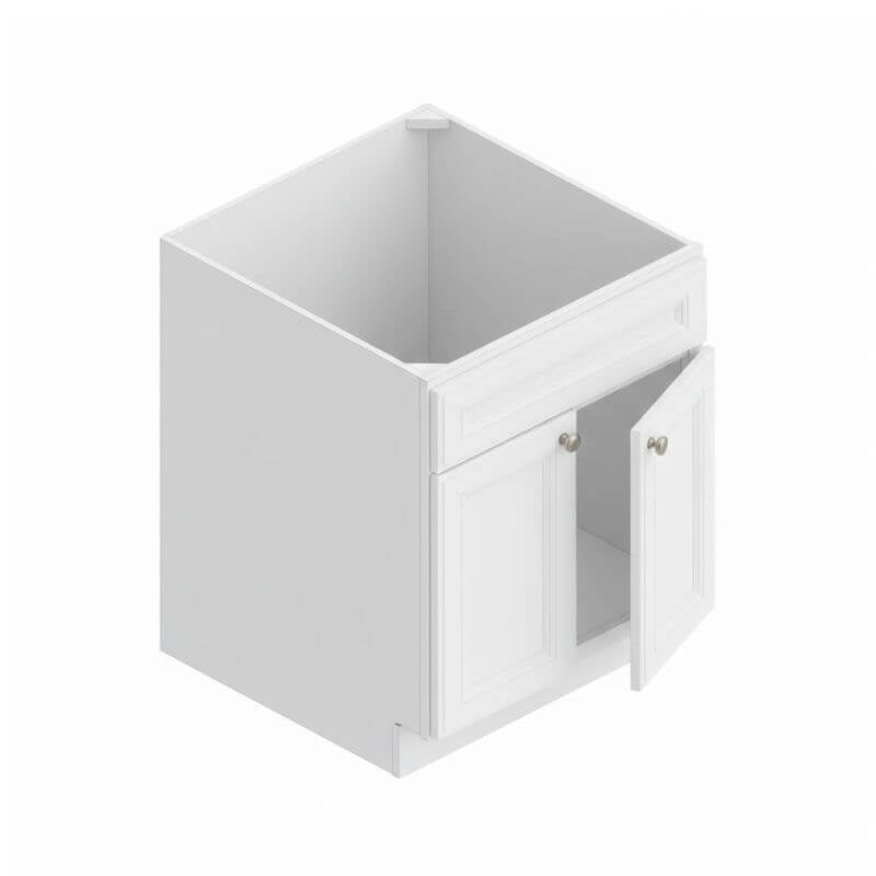 JWQ Sink Base Cabinet - Plywood Construction - Multiple Styles & Finishes - JWQ-SB27-CW - Quality Home Distribution