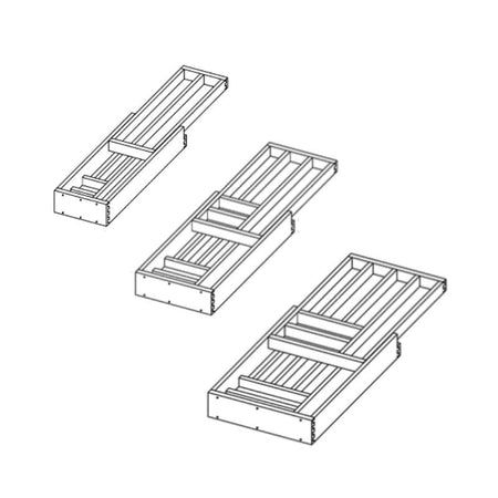 JWQ Solid Wood Drawer Organizer Insert - 21" Deep - Multiple Widths - JWQ-DO21 - Quality Home Distribution