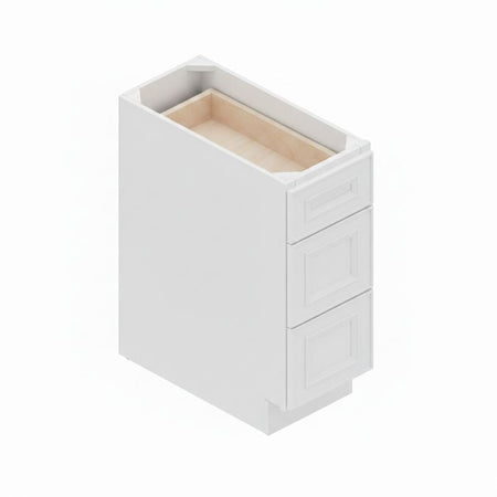 JWQ Three Drawer Base Cabinet - Multiple Sizes & Finishes - JWQ-DB12-CW - Quality Home Distribution