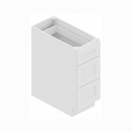 JWQ Three - Drawer Vanity Cabinet - 21" Deep Solid Wood Storage - JWQ-VDB1221-CW - Quality Home Distribution