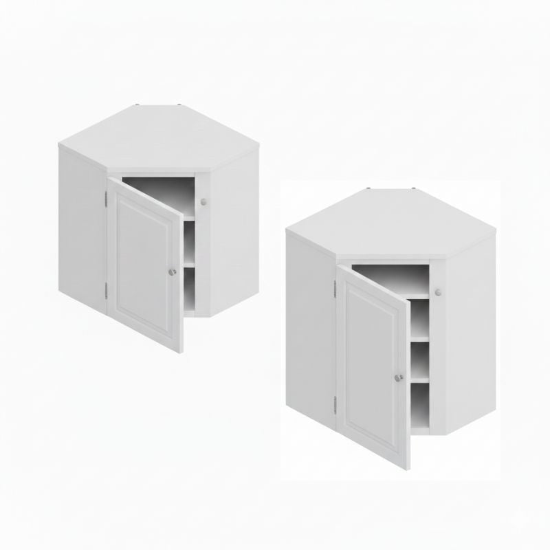 JWQ Wall Diagonal Corner Cabinet - 24" & 27" Wide Corner Storage - JWQ-WDC2430-CW - Quality Home Distribution