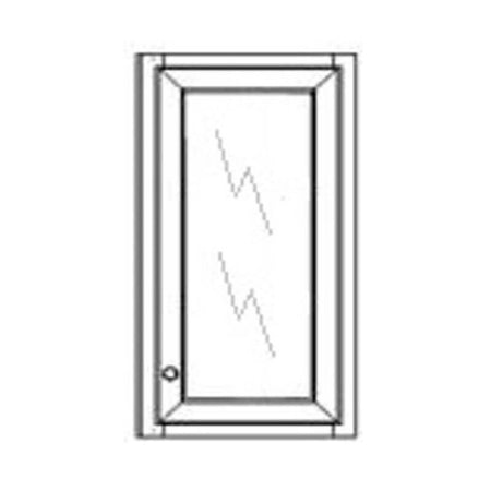 JWQ Wall Glass Door with Clear Glass Included - 30", 36", & 42" Heights - JWQ-W1230GD-CW - Quality Home Distribution