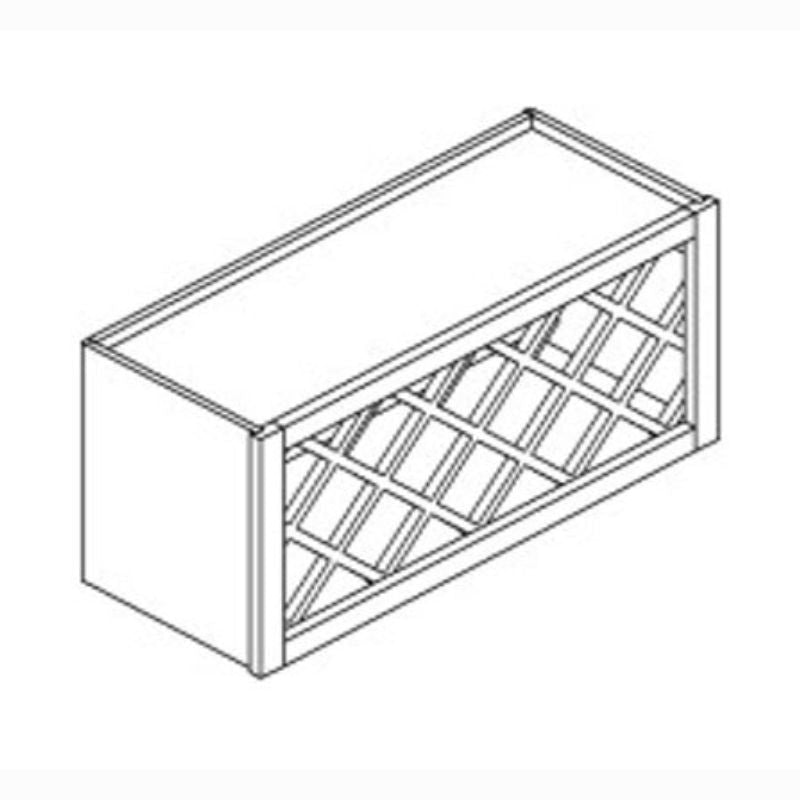 JWQ Wall Wine Rack - X - Cube Style Bottle Storage - 30" & 36" Widths - JWQ-WWR3015-CW - Quality Home Distribution