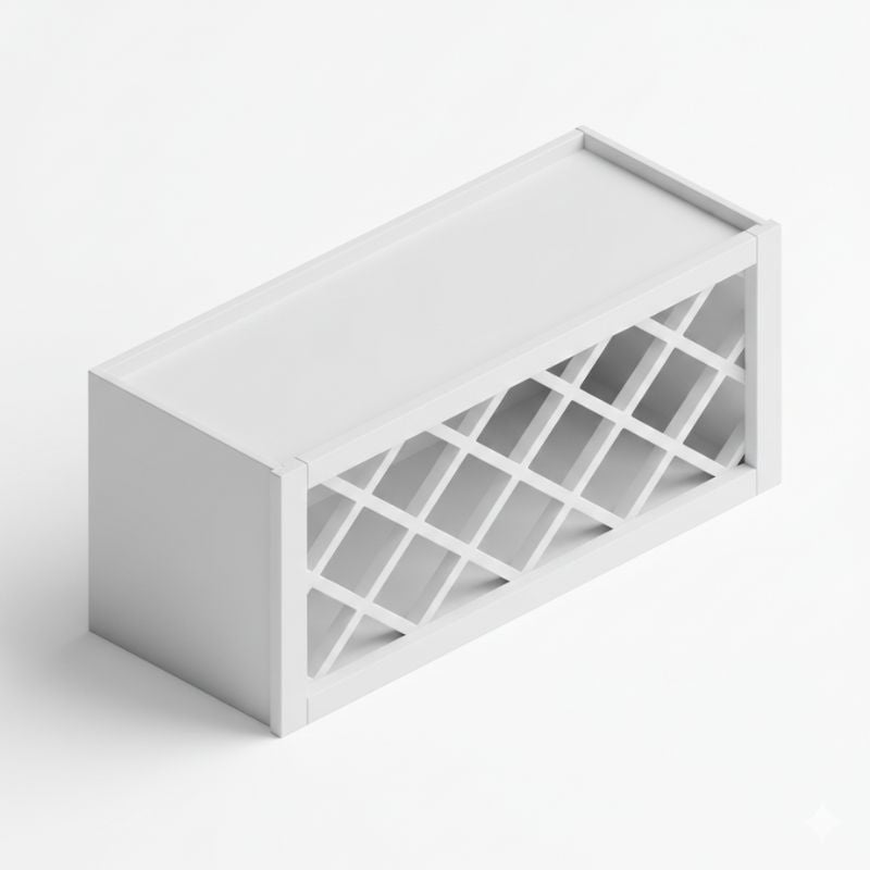 JWQ Wall Wine Rack - X - Cube Style Bottle Storage - 30" & 36" Widths - JWQ-WWR3015-CW - Quality Home Distribution
