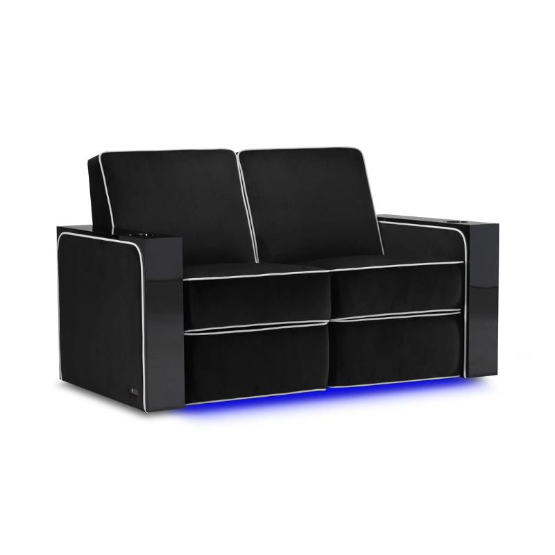 Valencia Naples Elegance Edition | Premium Parisian Velour & Piano Black Home Theater Seating - Quality Home Distribution