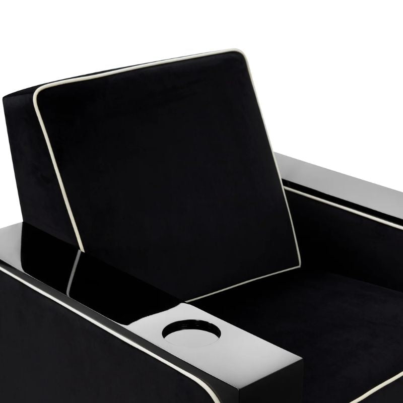 Valencia Naples Elegance Edition | Premium Parisian Velour & Piano Black Home Theater Seating - Quality Home Distribution