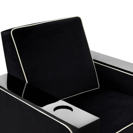 Valencia Naples Elegance Edition | Premium Parisian Velour & Piano Black Home Theater Seating - Quality Home Distribution