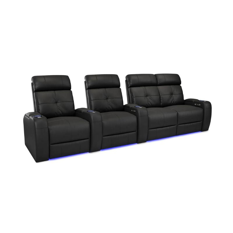 Valencia Verona Power Headrest Edition | Midnight Black Premium Nappa 9000 Leather - Quality Home Distribution