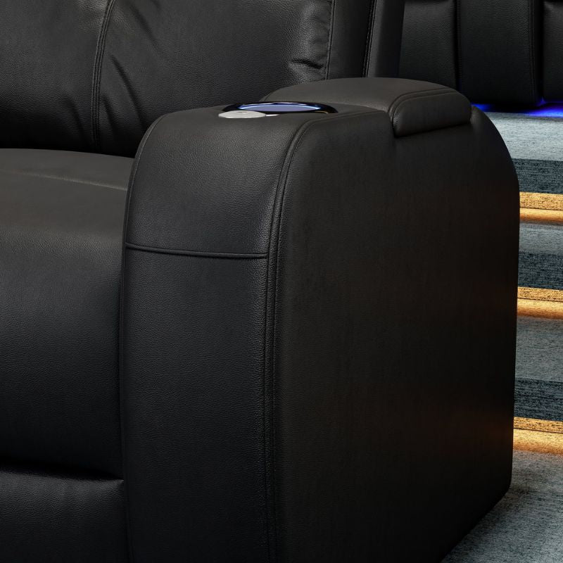 Valencia Verona Power Headrest Edition | Midnight Black Premium Nappa 9000 Leather - Quality Home Distribution