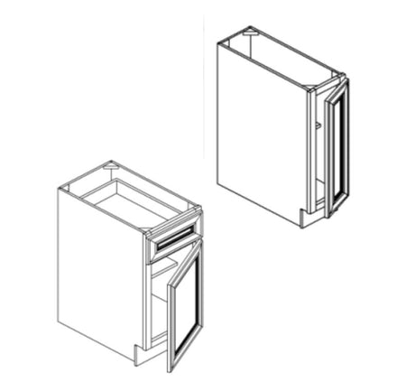 SINGLE DOOR SINGLE DRAWER BASE CABINET - -Quality Home Distribution