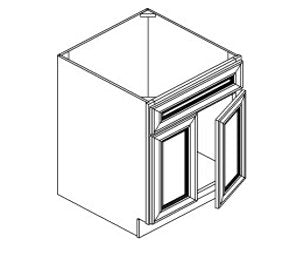 JWQ Sink Base Cabinet - Plywood Construction - Multiple Styles & Finishes