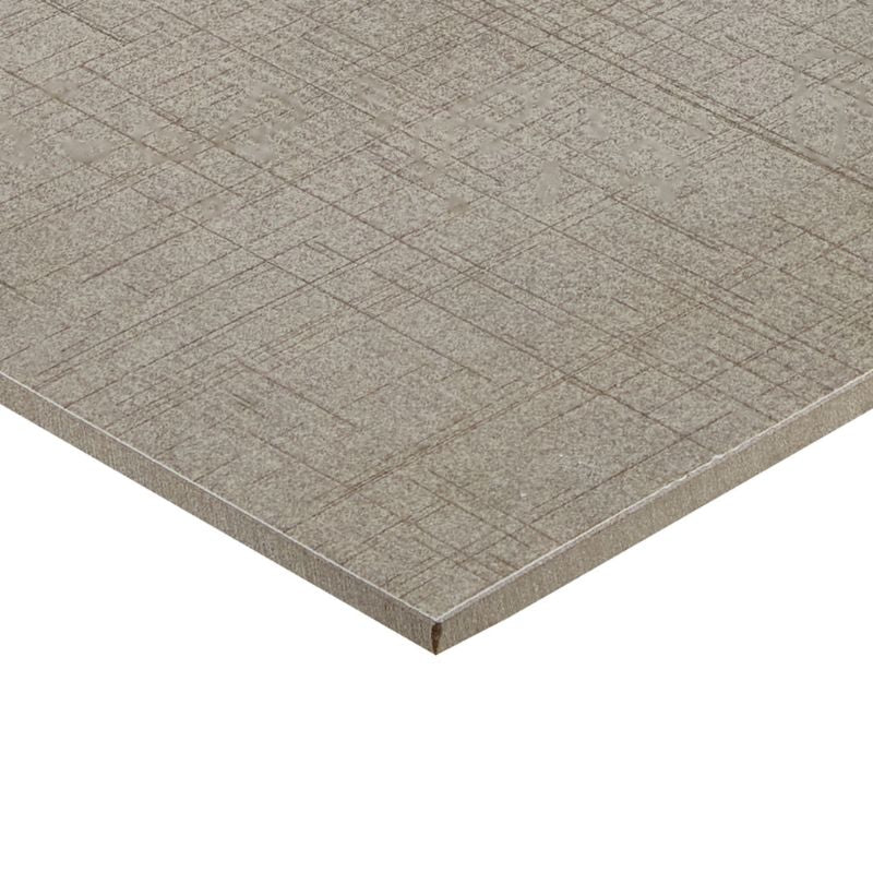 Tweed Taupe Stitchmark Fabric-Look Porcelain Tile - Edge
