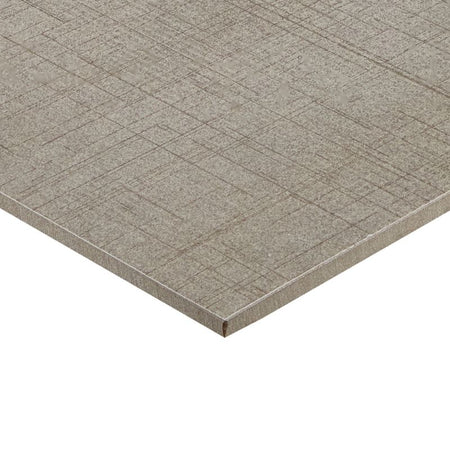 Tweed Taupe Stitchmark Fabric-Look Porcelain Tile - Edge