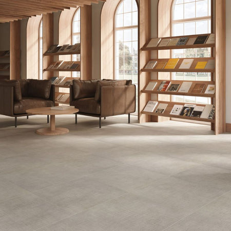 Tweed Taupe Stitchmark Fabric-Look Porcelain Tile - Lifestyle 2