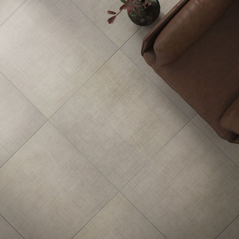 Tweed Taupe Stitchmark Fabric-Look Porcelain Tile - Lifestyle 3