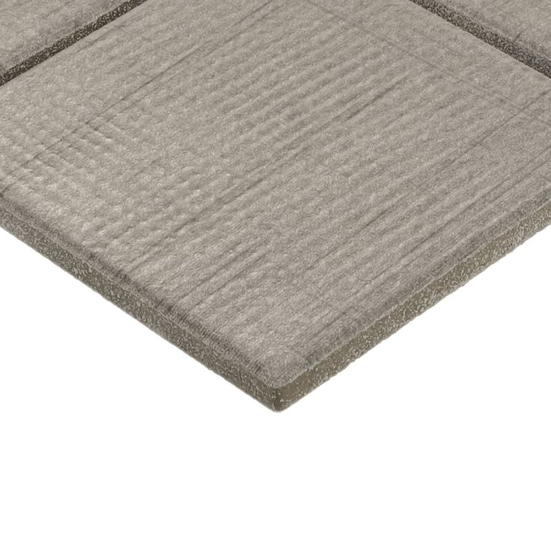 Tweed Taupe Stitchmark Fabric-Look Porcelain Tile - Straight Joint Edge