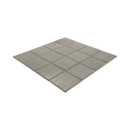 Tweed Taupe Stitchmark Fabric-Look Porcelain Tile - Straight Joint Flat