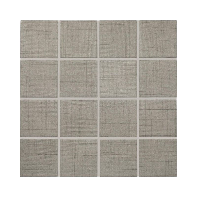 Tweed Taupe Stitchmark Fabric-Look Porcelain Tile - Straight Joint