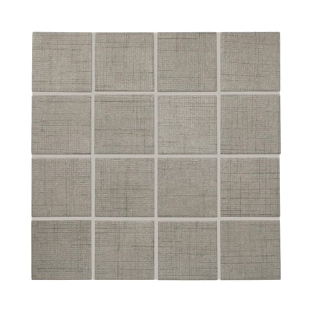 Tweed Taupe Stitchmark Fabric-Look Porcelain Tile - Straight Joint