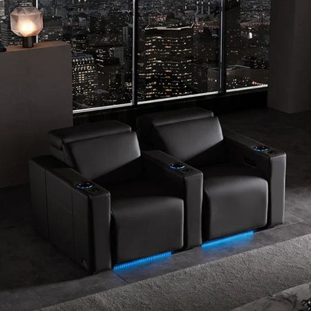 Valencia Barcelona Ultimate Luxury Edition | Premium Semi - Aniline Nappa Leather Theater Seating - Quality Home Distribution