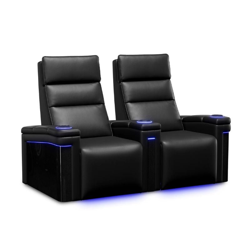 Valencia Monza Carbon Fiber Edition | Premium Semi - Aniline Leather Home Theater Seating - Quality Home Distribution