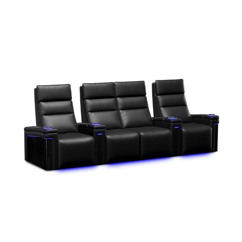 Valencia Monza Carbon Fiber Edition | Premium Semi - Aniline Leather Home Theater Seating - Quality Home Distribution