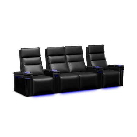 Valencia Monza Carbon Fiber Edition | Premium Semi - Aniline Leather Home Theater Seating - Quality Home Distribution