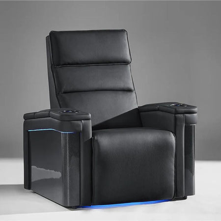 Valencia Monza Carbon Fiber Edition | Premium Semi - Aniline Leather Home Theater Seating - Quality Home Distribution