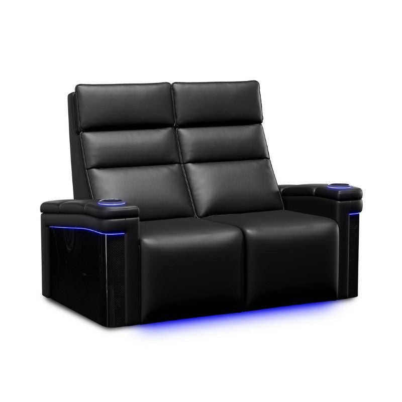 Valencia Monza Carbon Fiber Edition | Premium Semi - Aniline Leather Home Theater Seating - Quality Home Distribution