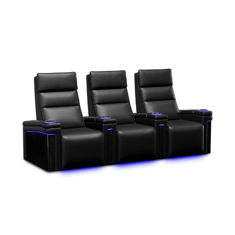 Valencia Monza Carbon Fiber Edition | Premium Semi - Aniline Leather Home Theater Seating - Quality Home Distribution