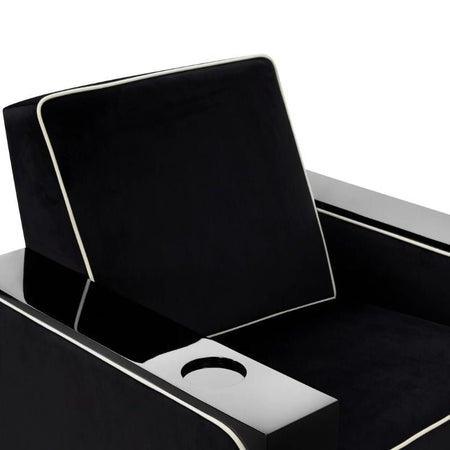 Valencia Naples Elegance Edition | Premium Parisian Velour & Piano Black Home Theater Seating - Quality Home Distribution