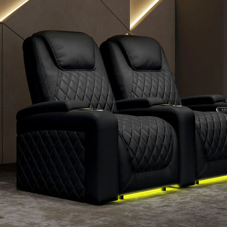Valencia Oslo XL Big and Tall Edition - 400lb Capacity | Triple - Motor Power - VAL-OSXL-BLK-LS - Quality Home Distribution