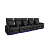 Valencia Syracuse Theater Seating | Power Recline & LED Ambiance - VAL-SYRA-BLK-R5 - Quality Home Distribution