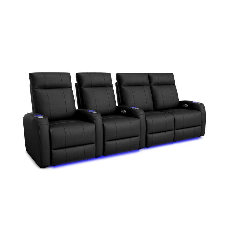 Valencia Syracuse Theater Seating | Power Recline & LED Ambiance - VAL-SYRA-BLK-R4RLS - Quality Home Distribution