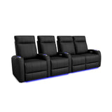 Valencia Syracuse Theater Seating | Power Recline & LED Ambiance - VAL-SYRA-BLK-R4RLS - Quality Home Distribution
