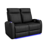 Valencia Syracuse Theater Seating | Power Recline & LED Ambiance - VAL-SYRA-BLK-LS - Quality Home Distribution