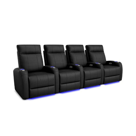 Valencia Syracuse Theater Seating | Power Recline & LED Ambiance - VAL-SYRA-BLK-R4 - Quality Home Distribution