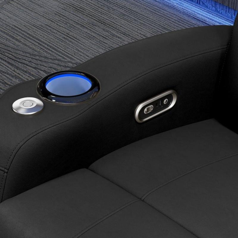 Valencia Syracuse Theater Seating | Power Recline & LED Ambiance - VAL-SYRA-BLK-R2 - Quality Home Distribution
