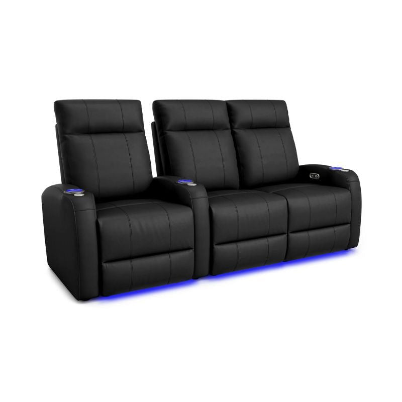 Valencia Syracuse Theater Seating | Power Recline & LED Ambiance - VAL-SYRA-BLK-R3RLS - Quality Home Distribution