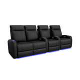 Valencia Syracuse Theater Seating | Power Recline & LED Ambiance - VAL-SYRA-BLK-R4LLS - Quality Home Distribution