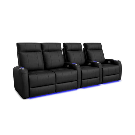 Valencia Syracuse Theater Seating | Power Recline & LED Ambiance - VAL-SYRA-BLK-R4LLS - Quality Home Distribution