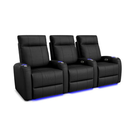 Valencia Syracuse Theater Seating | Power Recline & LED Ambiance - VAL-SYRA-BLK-R3 - Quality Home Distribution