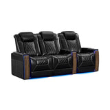 Valencia Tuscany Executive Heat & Massage | Leather & S - Class Stitching VAL-TUSEXHM-MBLK-R3LLS - Quality Home Distribution